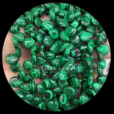 Malachite Quartz clair Perle de pierre précieuse cristalline naturelle goutte d'eau de forme pierre Perle lâche fils pour bracelets