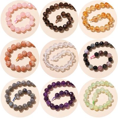 Gros de pierres précieuses naturelles authentiques Perles en vrac à facettes Perles en vrac en cristal Rose Perles en pierre de quartz pour l'artisanat