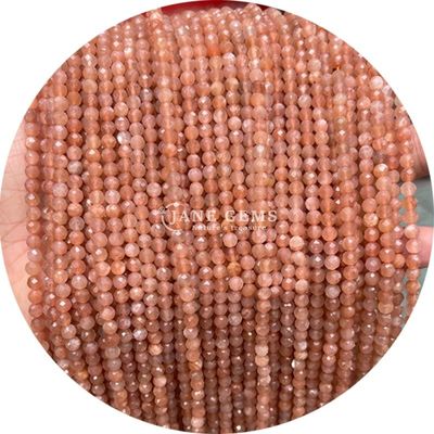 Détail en gros de pierres précieuses semi-précieuses perles à facettes à facettes accessoires de perles en pierre souple rose quartz perles espaceur pour bijoux