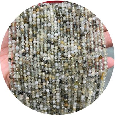 Détail en gros de pierres précieuses semi-précieuses perles à facettes à facettes accessoires de perles en pierre souple rose quartz perles espaceur pour bijoux