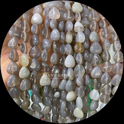 Améthyste de l'aquamarin Perle de pierre précieuse en forme de cœur en cristal naturel