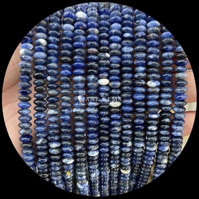 Sodalite image pierre perle de pierre précieuse cristal naturel OVNI forme pierre perle lâche fils pour bracelets