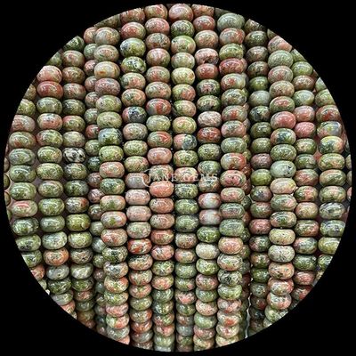La pierre de lavande de la fortune de jade perle de pierre précieuse de cristal naturel d' abacus de forme de pierre de perle en vrac