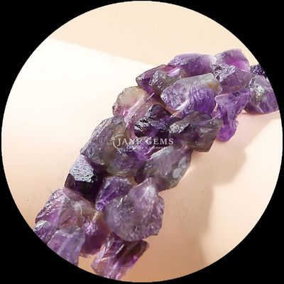 Rose Quartz Améthyste Perle de pierre précieuse cristalline naturelle pierre brute brute Perle en vrac