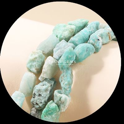 Fluorite Amazonite Perles de pierre précieuse cristalline naturelle pierre brute en vrac Franges de perles en vrac pour bracelets