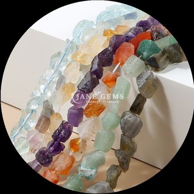 Fluorite Amazonite Perles de pierre précieuse cristalline naturelle pierre brute en vrac Franges de perles en vrac pour bracelets