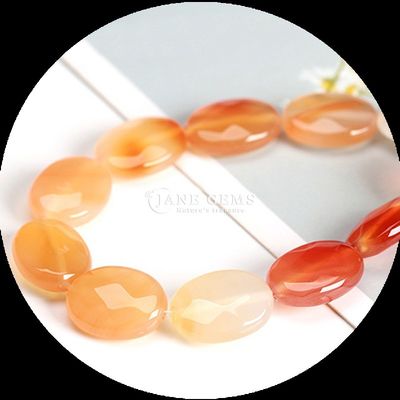 Agate indienne élégante, jaspe rouge, pierre en forme de perle, façonnée, ovale, perle de pierre précieuse