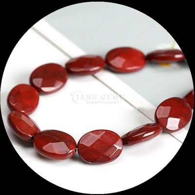 Agate indienne élégante, jaspe rouge, pierre en forme de perle, façonnée, ovale, perle de pierre précieuse