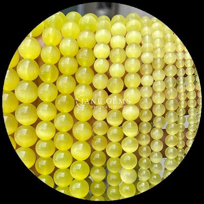 Couleur rose jaune lac couleur bleue perle personnalisable forme ronde perles d'oeil de chat pour les cadeaux de bricolage
