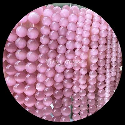 Couleur rose jaune lac couleur bleue perle personnalisable forme ronde perles d'oeil de chat pour les cadeaux de bricolage