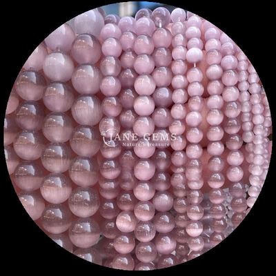 Or Olivier bleu couleur pierres précieuses perles ronde forme œil de chat perles lâches fils pour bijoux faits à la main