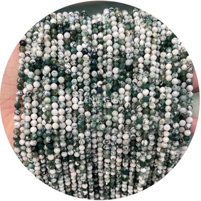 Les pierres précieuses rondes à facettes de coupe des perles de pierre naturelle Strand Quartz pour la fabrication de bijoux faits à la main