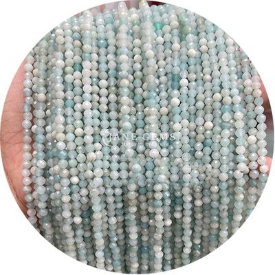 Les pierres précieuses rondes à facettes de coupe des perles de pierre naturelle Strand Quartz pour la fabrication de bijoux faits à la main
