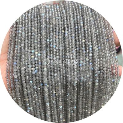 Les pierres précieuses rondes à facettes de coupe des perles de pierre naturelle Strand Quartz pour la fabrication de bijoux faits à la main