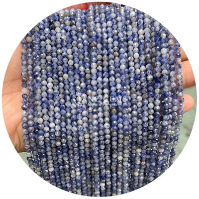 Les pierres précieuses rondes à facettes de coupe des perles de pierre naturelle Strand Quartz pour la fabrication de bijoux faits à la main