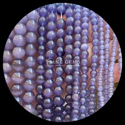 Rouge bleu violet coloré perles ronde forme œil de chat perles lâches fils pour l' énergie de guérison et de cadeaux