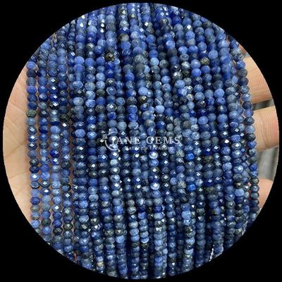 Lapis Lazuli Apatite Perle de pierre précieuse naturelle en forme d'abaque en forme de façade Franges de perles lâches pour l'énergie de guérison et la fabrication de bijoux bricolage