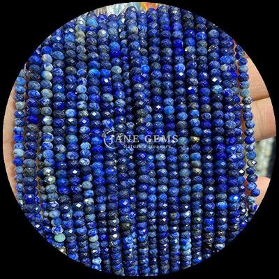 Lapis Lazuli Apatite Perle de pierre précieuse naturelle en forme d'abaque en forme de façade Franges de perles lâches pour l'énergie de guérison et la fabrication de bijoux bricolage