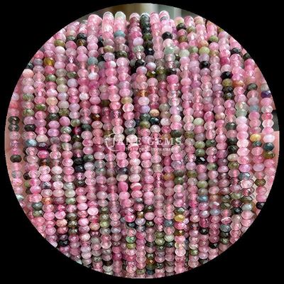 Tourmaline grenat pierre précieuse naturelle perles facettes en forme d' abaque perles en vrac fils pour l' énergie de guérison et de bricolage bijoux
