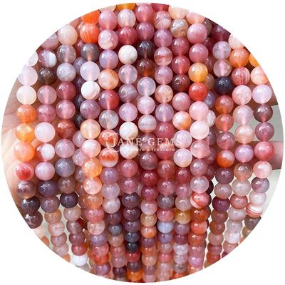 Ronde naturelle mélange lisse d'agate perles lâches de fil Pour le bricolage bijoux et artisanat Makin