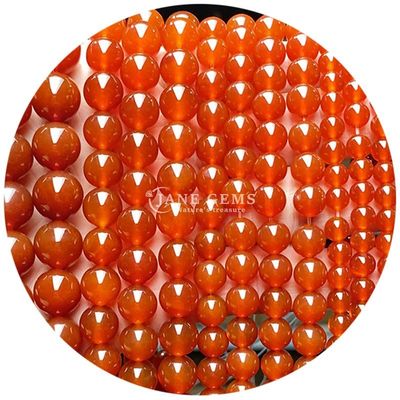 Agates naturels Perles de pierre lisse rondes Perles d'espacement lâches Pour les bijoux Faire des bracelets bricolage