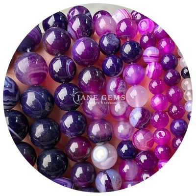 Perles de pierre naturelle en vrac Perles de cristal d'agate de pierre réelle pour la fabrication de bijoux