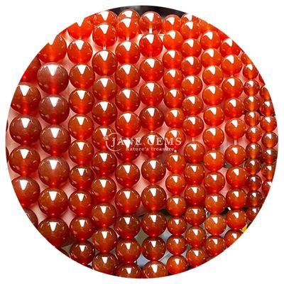 Véritable agate perles lâches agate rouge perles de fil pour porte-clés / bijoux / artisanat faire cadeau