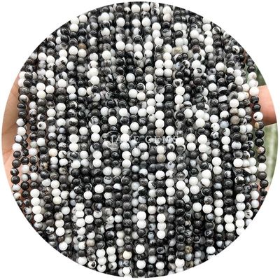 Énergie de guérison pierre semi-précieuse perles rondes lisses et lâches zèbre jaspe perles naturelles fils pour bricolage