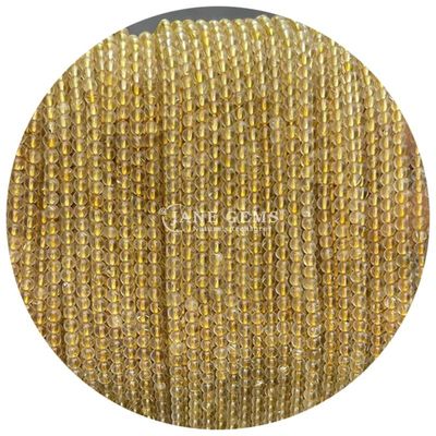 Pierre semi-précieuse Citrine Tourmaline Guérisseur Franges de perles rondes lâches Pour faire des cadeaux d'anniversaire