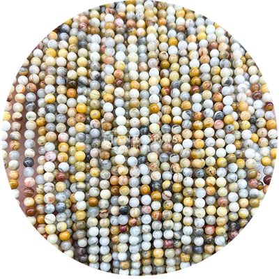 Pierre semi-précieuse Citrine Tourmaline Guérisseur Franges de perles rondes lâches Pour faire des cadeaux d'anniversaire