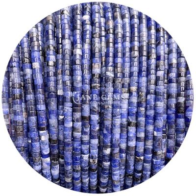 Perles en pierre de laodalite en lapis lazuli naturel en forme d'angle droit Perles en cristal lâches pour la fabrication de bijoux