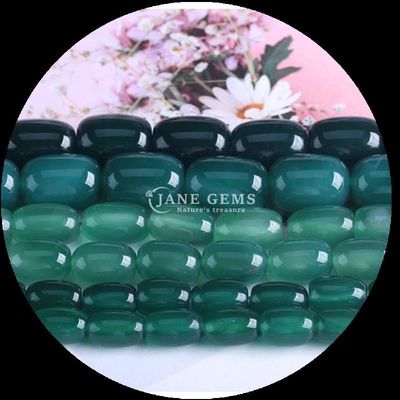 Perles de pierres précieuses Carnélien Agate vert cristal naturel Pierre précieuse en fût en forme de perles en peluche Franges pour la fabrication de bijoux