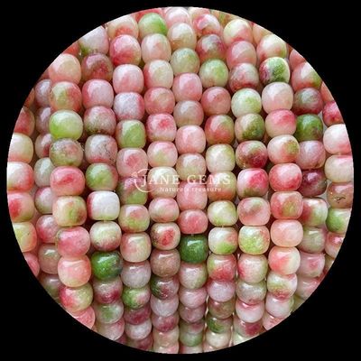 Perles de pierres précieuses rose quartz glace jade vert cristal naturel pierre précieuse de forme de pomme fils de perles en vrac pour la fabrication de bijoux