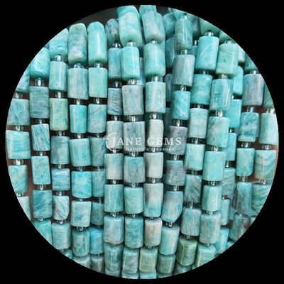 Perles de pierres précieuses cristal naturel aquamarine préhnite pierre précieuse cylindrique en forme de cylindre en forme de perle en forme de perle en forme de perle en forme de perle