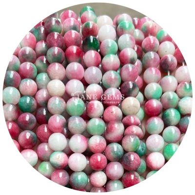 Variété de perles de pierre calcédoine lisse et ronde Perles de pierre précieuse pour bracelet Perles de bijoux