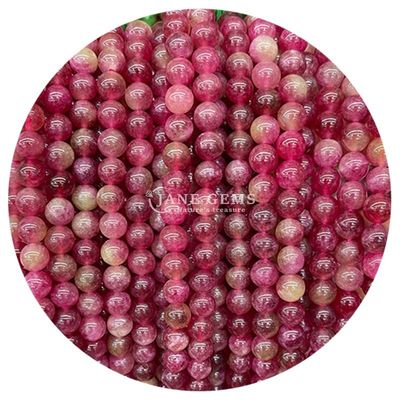 La pierre naturelle arc-en-ciel rose du Xinjiang Chalcédoine pour les bijoux Fabrication de bracelet à la main Collier