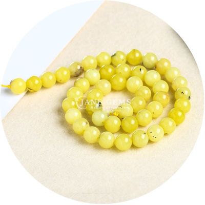 Xinjiang Chalcédoine perles de fils de pierre de forme ronde pour les bijoux en couleur amazonienne