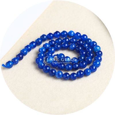 Xinjiang Chalcédoine perles de fils de pierre de forme ronde pour les bijoux en couleur amazonienne