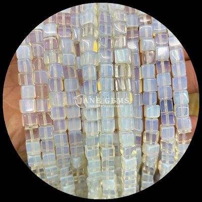 Forme carrée de cube Opallite de l'œil du tigre Franges de perles lâches pour l'énergie de guérison
