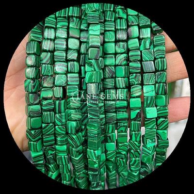 Forme carrée de cube Opallite de l'œil du tigre Franges de perles lâches pour l'énergie de guérison