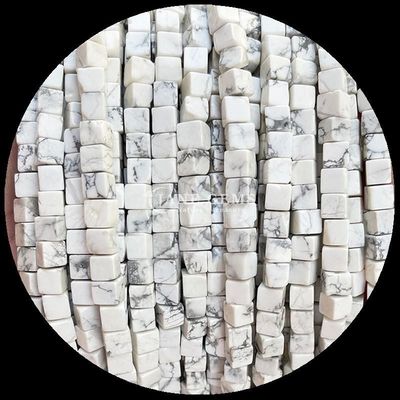 Forme carrée cube Howlite Lapis Lazuli Franges de perles lâches pour la fabrication de bijoux bricolage