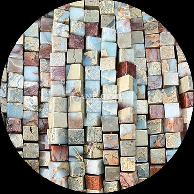 Jade naturel du sud Amazone forme carrée de perles de pierre précieuse pour le bricolage bijoux et énergie de guérison
