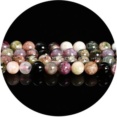 Harmonisez les énergies naturelles guérisseuses Cristal Perles de pierre précieuse Tourmaline Magnésite Pour la fabrication de bijoux de cristal