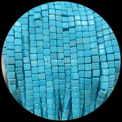 Forme carrée cube Perle de pierre précieuse naturelle Rouge Turquoise Noir Agate Franges de perles lâches Pour les bijoux de bricolage