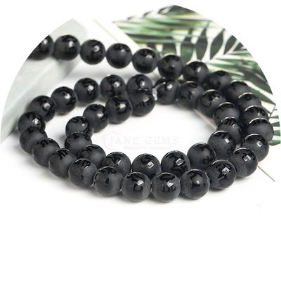 Matt Agate Six-Word Mantra Perles lâches Diy bijoux accessoires Perles bouddhistes Bracelet Perles gravées Agate