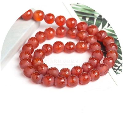 Matt Agate Six-Word Mantra Perles lâches Diy bijoux accessoires Perles bouddhistes Bracelet Perles gravées Agate