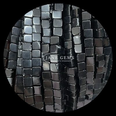 Forme carrée cube Perle de pierre précieuse naturelle Citron Jade Rhodonite Franges de perles lâches pour la guérison et le bricolage bijoux Ma