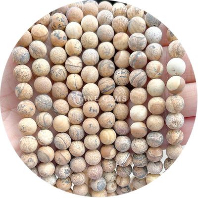 Perles de forme ronde polies Décoration bricolage Produits semi-finis Perles de pierre polies