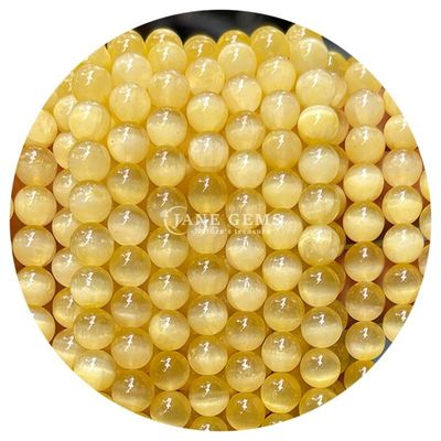 Perles de sélénite pierre naturelle en vrac perles de sélénite pierre naturelle pour la fabrication de bijoux