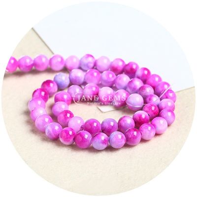 Jade persan arc-en-ciel Perles en forme ronde Perles teintées bijoux accessoires pour cadeau